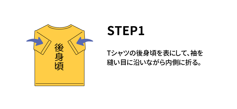 イラスト解説 超わかりやすい Tシャツのたたみかた をご紹介 長袖からショップ風まで これであなたも収納上手 Maison Gaikotsu