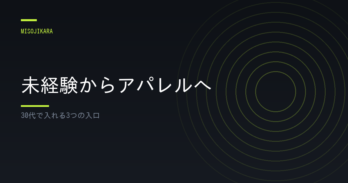 未経験からアパレルへ