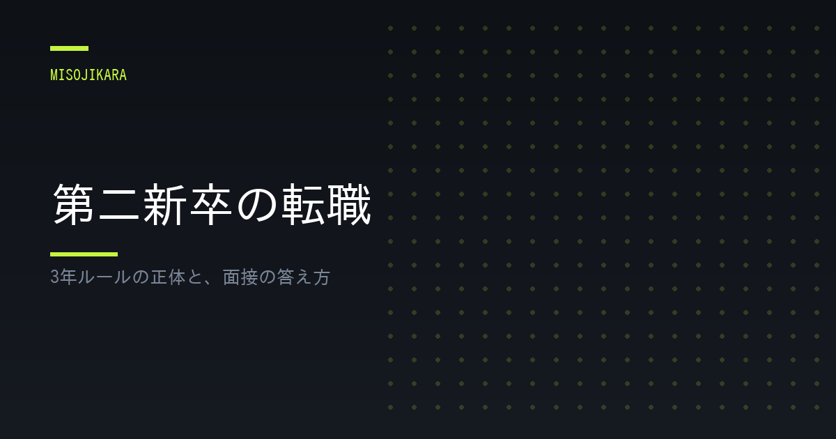 第二新卒の転職
