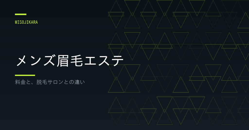 メンズ眉毛エステ