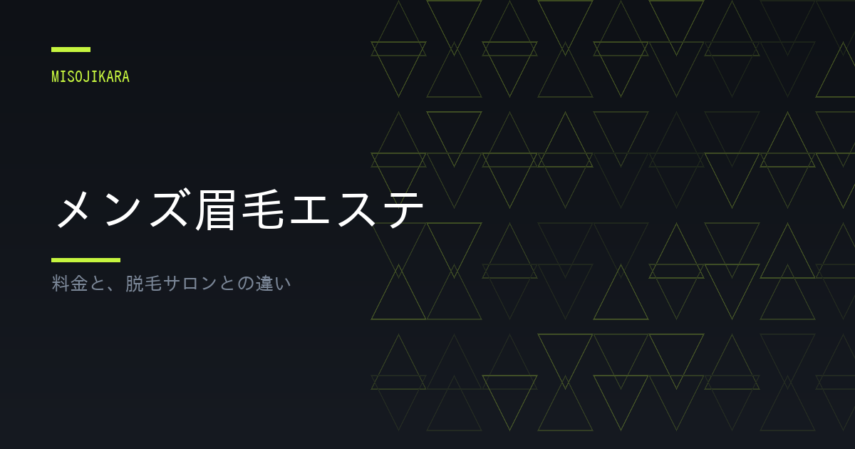メンズ眉毛エステ