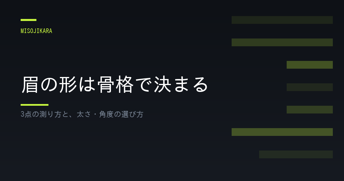 眉の形は骨格で決まる