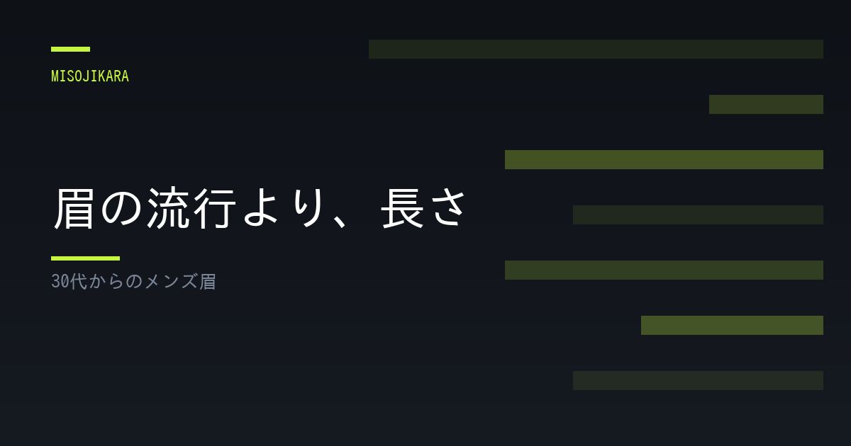 眉の流行より、長さ