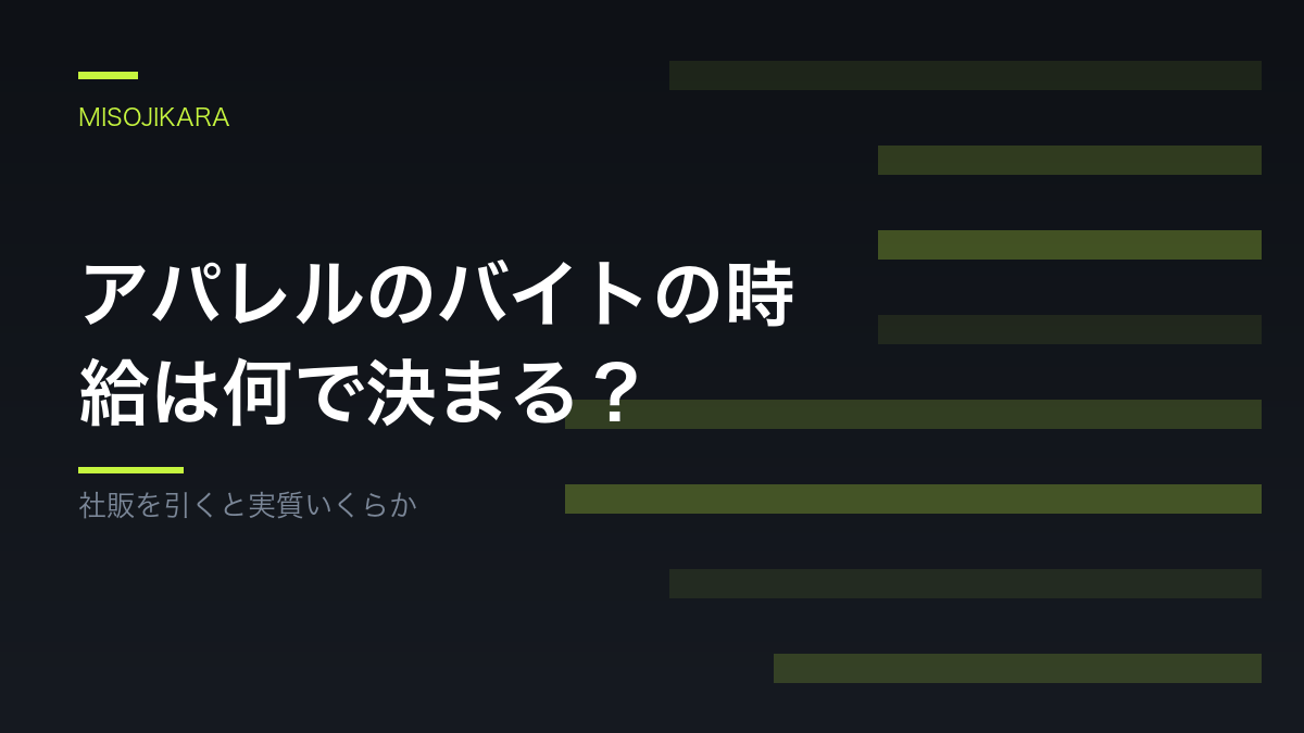 アパレルのバイトの時給は何で決まる?