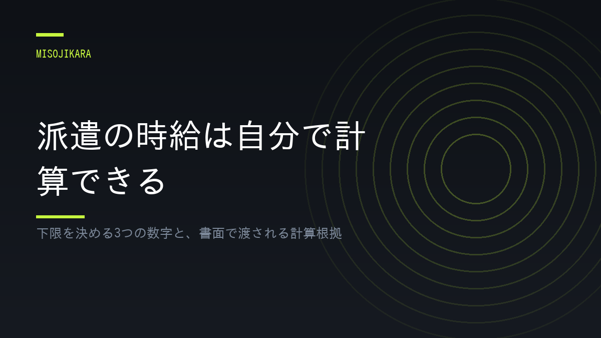 派遣の時給は自分で計算できる