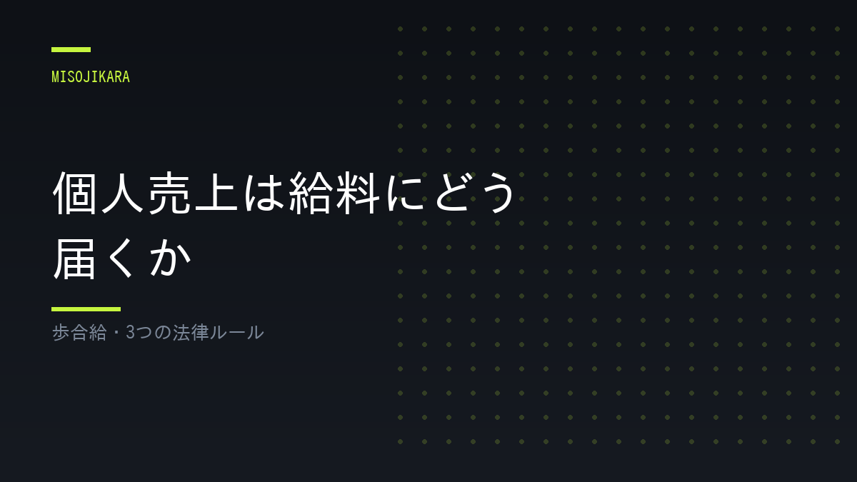 個人売上は給料にどう届くか