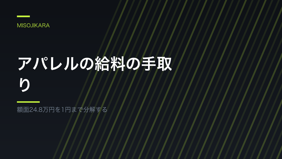 アパレルの給料の手取り