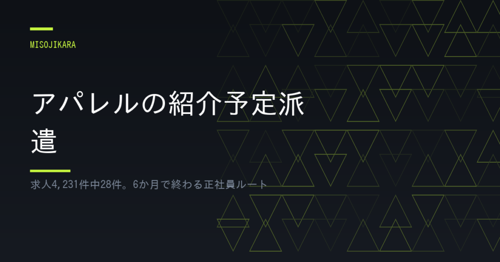 アパレルの紹介予定派遣