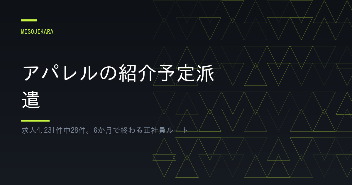 アパレルの紹介予定派遣