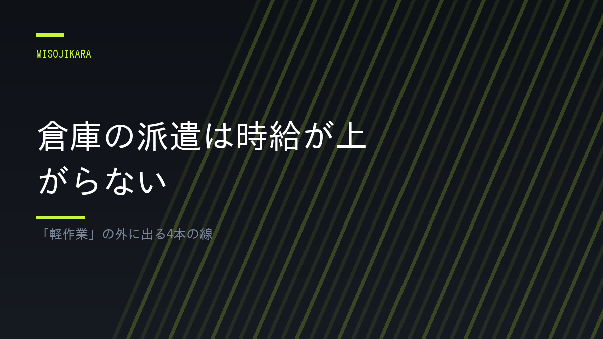 倉庫の派遣は時給が上がらない