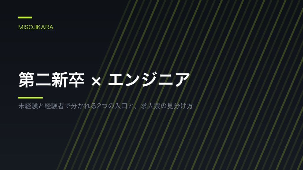 第二新卒 × エンジニア