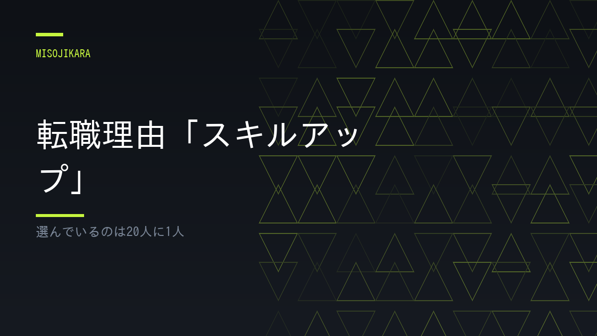 転職理由「スキルアップ」
