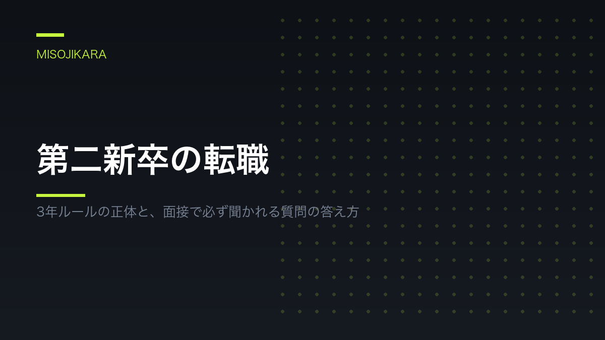 第二新卒の転職