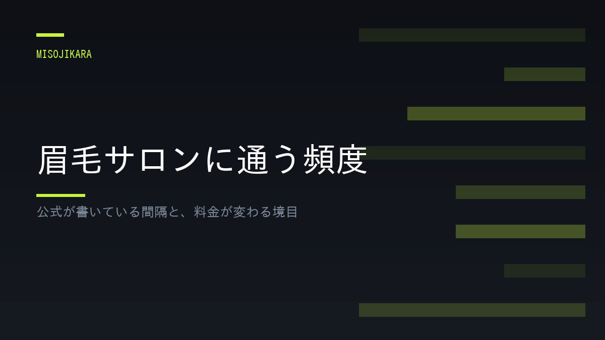 眉毛サロンに通う頻度
