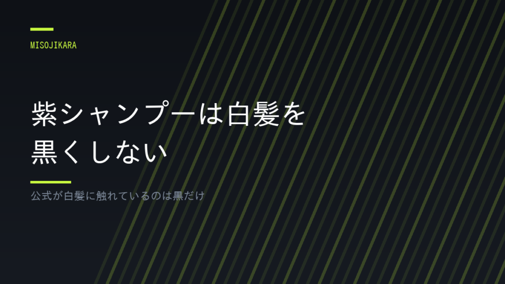 紫シャンプーは白髪を黒くしない