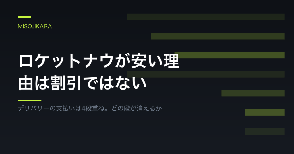ロケットナウが安い理由は割引ではない