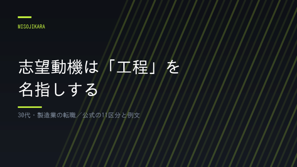 志望動機は「工程」を名指しする
