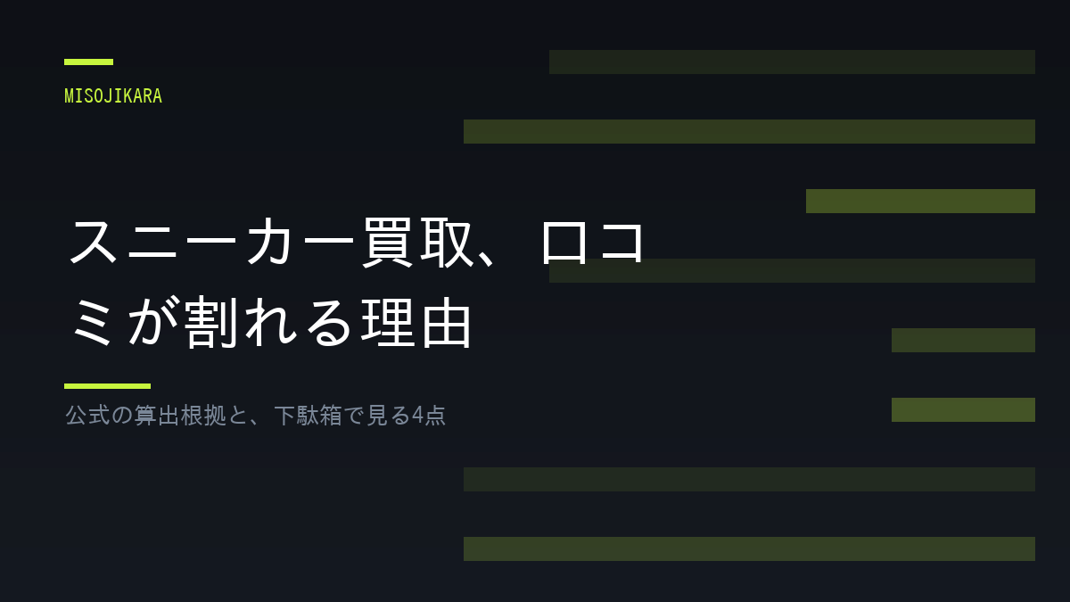 スニーカー買取、口コミが割れる理由