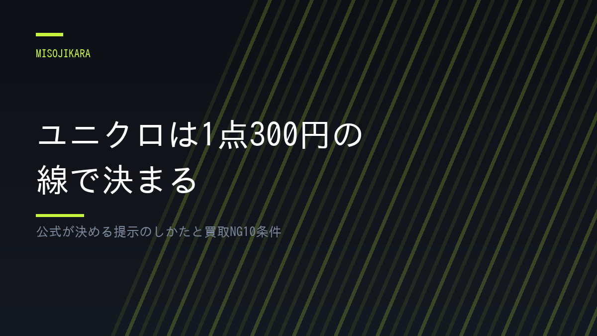 ユニクロは1点300円の線で決まる