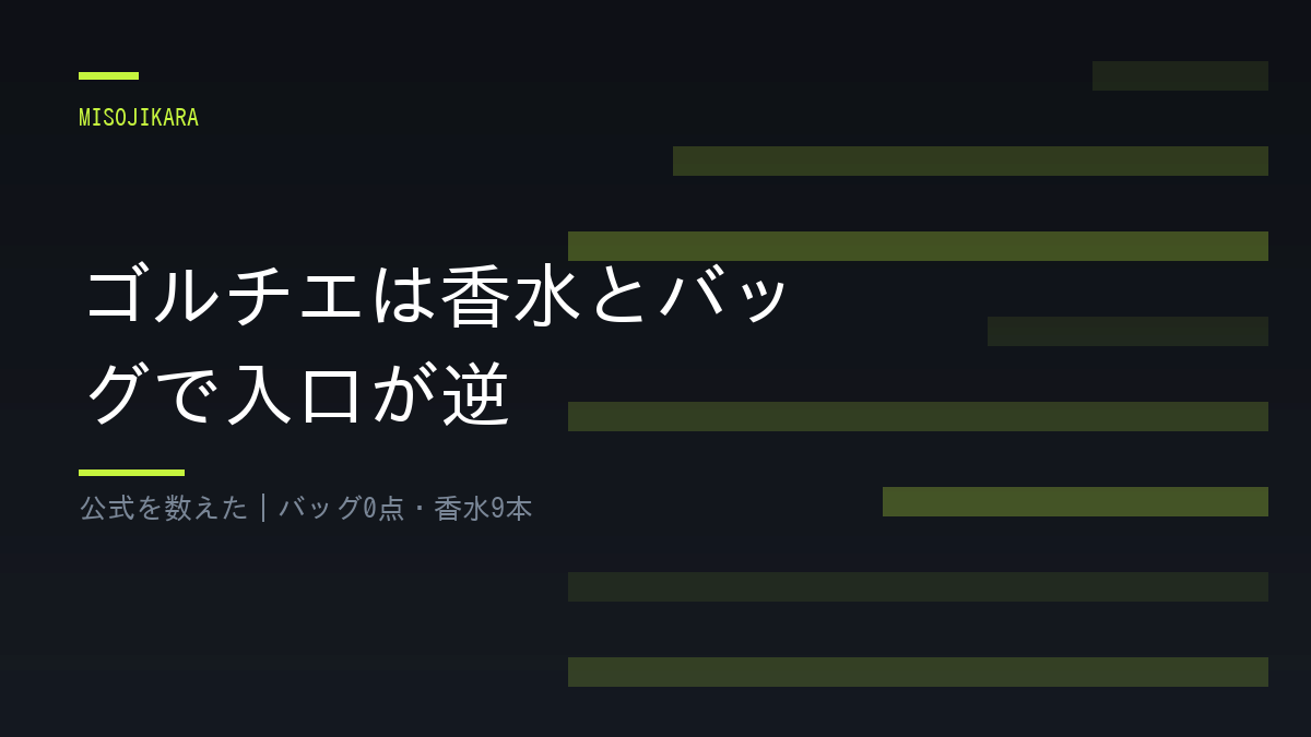 ゴルチエは香水とバッグで入口が逆