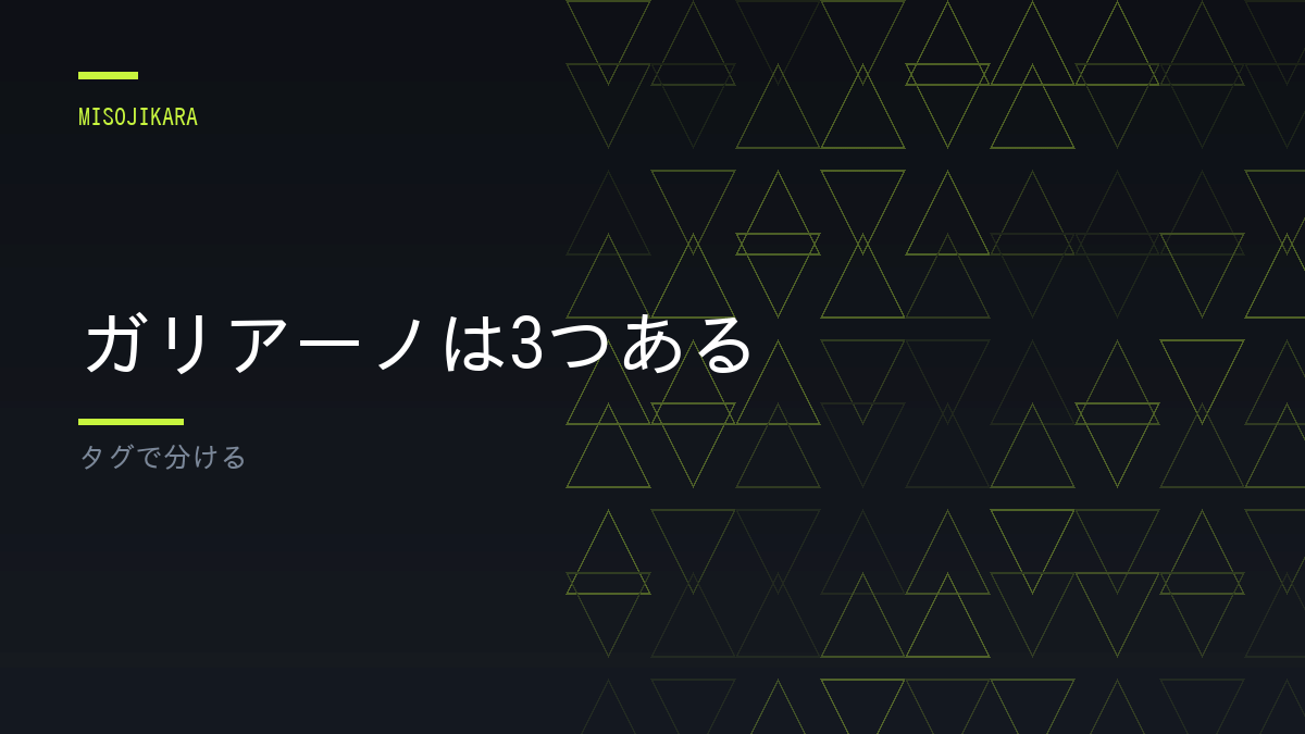 ガリアーノは3つある