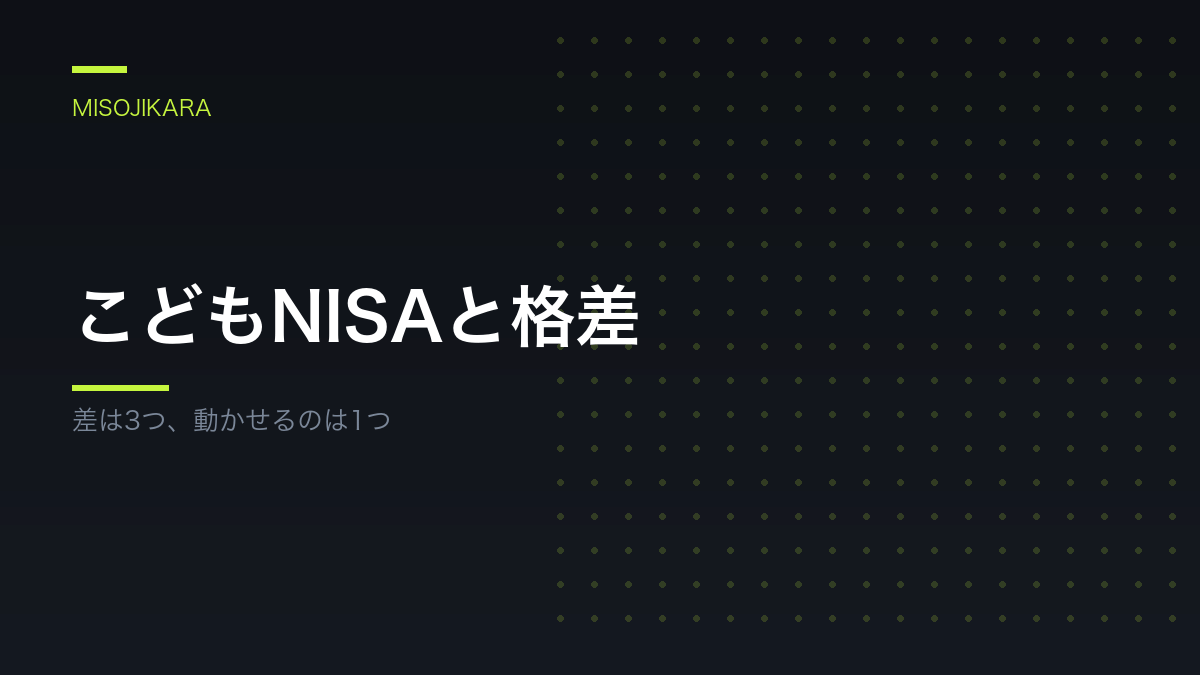 こどもNISAと格差