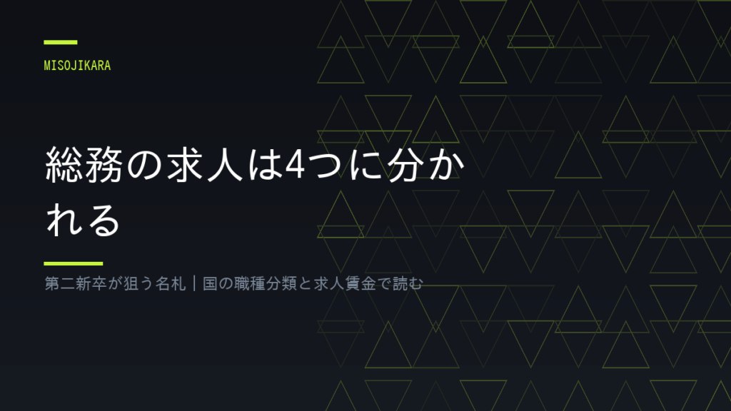 総務の求人は4つに分かれる